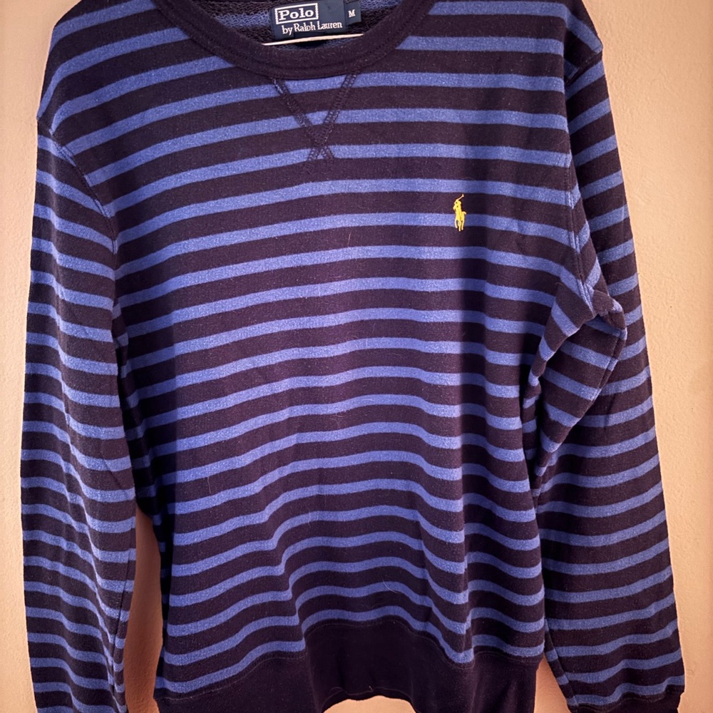 Polo by Ralph Lauren Men's Navy Striped Sweater